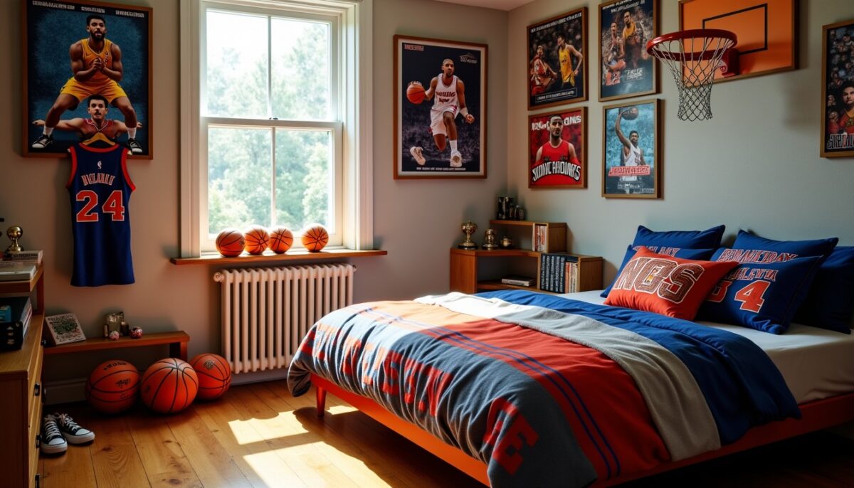 Sublimer une chambre de fan de basket : ambiance, passion et terrain de jeu