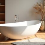 Installer une baignoire semi-îlot : l’alliance parfaite entre style raffiné et facilité d’installation pour votre salle de bain