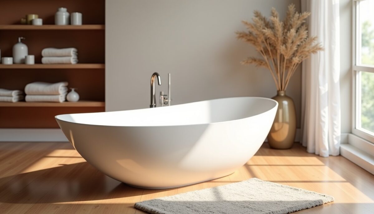 Installer une baignoire semi-îlot : l’alliance parfaite entre style raffiné et facilité d’installation pour votre salle de bain