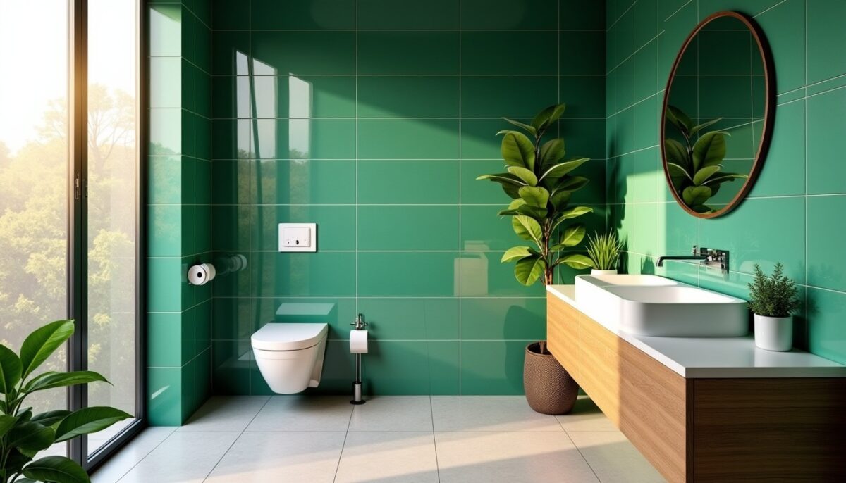 Salle de bain verte : idées d'associations de couleurs et matériaux pour un espace harmonieux