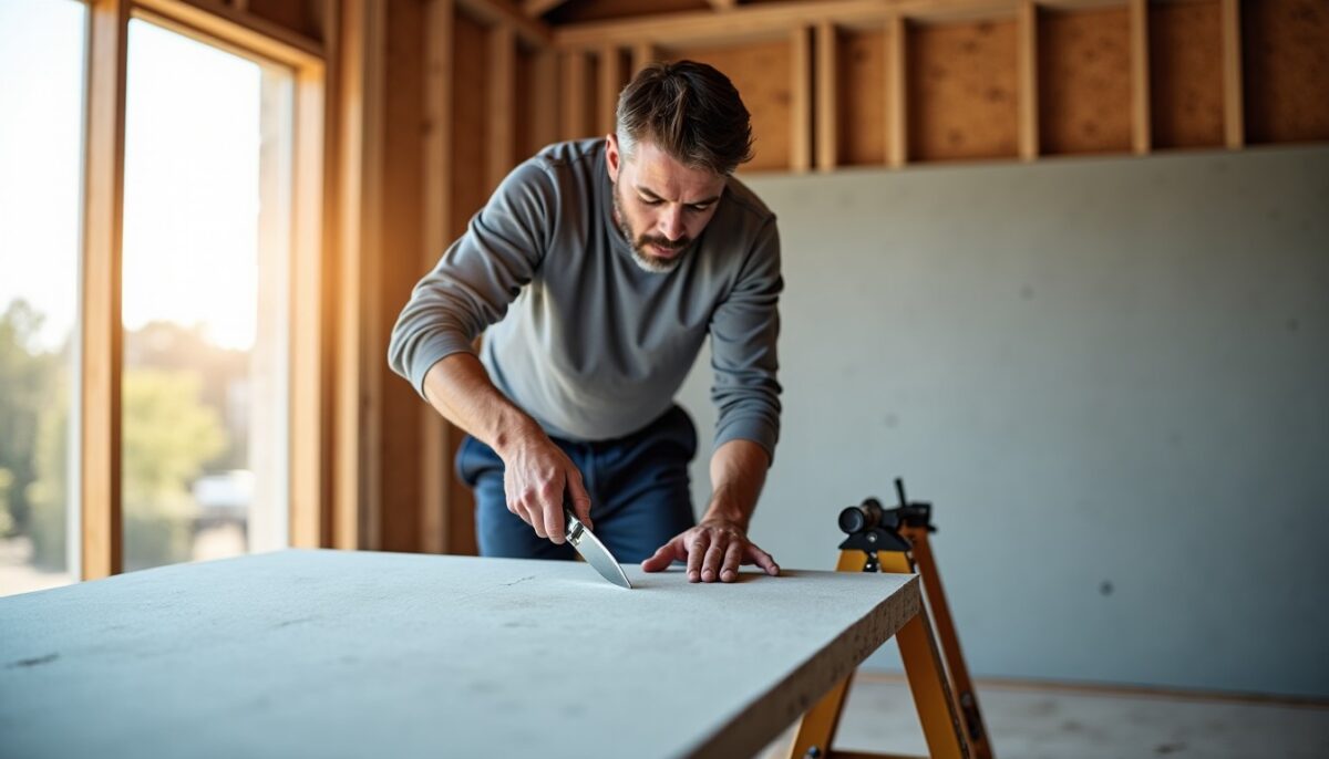 Quel est le coût moyen par m² pour l&rsquo;installation de plaques de plâtre ?